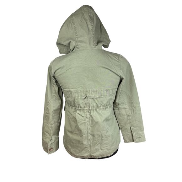 Gap Kids Olive Army Green Hooded Utility Jacket Sz L (10) - Picture 2 of 12